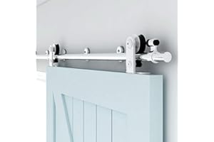 TSMST 200CM/6.6FT Quincaillerie De Porte Coulissante Kit Porte Coulissante Rail Acier inoxydable