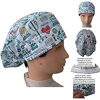 Gorros quirófano INSTRUMENTAL MEDICO para Pelo Largo. Tira absorbente en la frente, goma con tensor ajustable fácil y cómodo