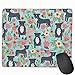Produktbild Pitbull Terriers Florals Mint Pitbull Dogs Cute Dog Rescue Dogs Mousepad 18x22 cm