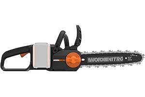 WORX WG350E.9 Nitro profesjonalna akumulatorowa piła łańcuchowa 20 V, wydajna piła do drewna, długość cięcia 10 m/s, długość cięcia 30 cm, kompaktowa i bezpieczna, automatyczne smarowanie, łatwe