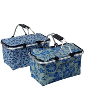 Axentia 252294  Tragekorb, Einkaufstasche mit Henkeln, Tragetasche in zwei trendigen Designs, 48 x 28 x 24cm,...