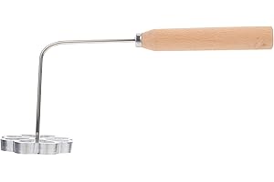 Lurrose Bunuelos Moule avec poignée Rosace Timbale Fer Set de Moules à gaufres pour la cuisson de produits ménagers frits pour la cuisson dans cuisine Forme fleur