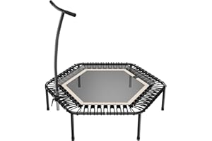 ‎BELLICON bellicon Jumping Fitness Trampolin 137cm mit Haltegriff | 3-teiliger Rahmen - Einfacher Aufbau | Mit Patentierten Seilringen | Das Original - Made in Germany