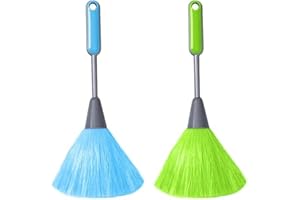 EYVRPAU Plumero esponjoso de 2 piezas, cepillo para teclado, plumero de mano, plumero de ventana, herramienta suave para el polvo