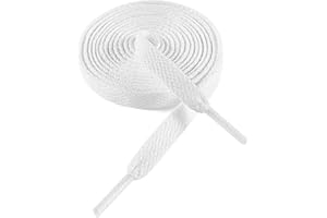 VSUDO Flat Trainers Shoelace, 8mm Wide Shoe Lace for Sneakers, Premium Trainer Shoe String, Replacements for Athletic Sport Shoelaces