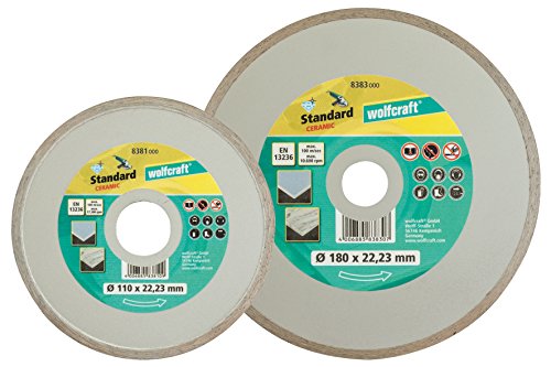 Wolfcraft 8383000 Diamant-Trennscheibe, mit geschlossenem Rand Ø 180 x 22,2 - 2