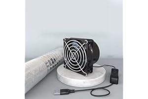 ZYWUOY Ventilateur extracteur de fumée USB avec 3 tailles de conduit, ventilation efficace (ventilateur + tuyau de 1 m)