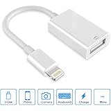 USB Camera Adapter,USB Otg Cable Male 8 Pin to USB Female Adapter compatible with phone