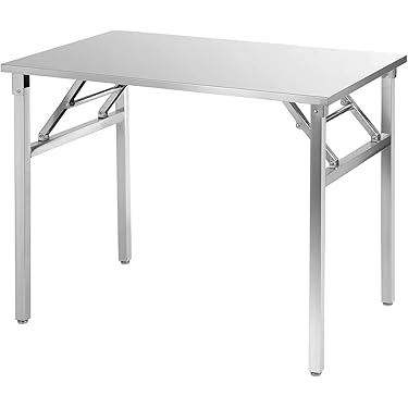 JJsdwin Edelstahl Arbeitstisch 60x30x85cm - Schwerlast Küchentisch Mit Unterregal Für Gewerbe & Haushalt