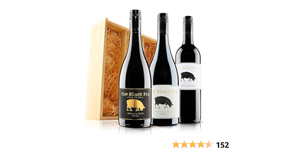 The Black Pig Red Wine Trio in Wooden Gift Box - 3 Bottles ...