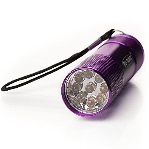 Taschenlampe 9 LED´s lila inkl. Batterien – LED Lampe Alu Leuchte Licht - 2