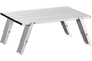 Uquip Składany aluminiowy stolik na telefon komórkowy – regulowany na 2 wysokościach (11/16 cm)