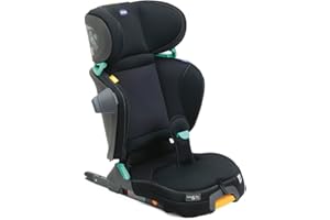Chicco Fold & Go i-Size, fotelik dziecięcy 100-150 cm, regulowany fotelik samochodowy dla dzieci w wieku 3-12 lat (15-36 kg), grupa 2/3, składany i przenośny, z osłoną boczną, regulowana wysokość i