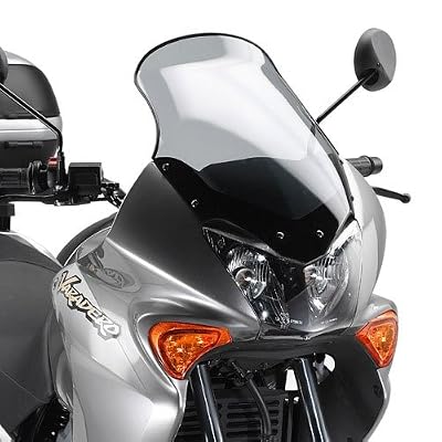 Givi D215SG Bulle Spoiler teinté-avec ABE 499 mm de hauteur-332 mm de Largeur, avec Protection de Bord Honda Varadero XL 125V (2001-2006)