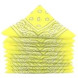 pañuelo amarillo simpson Materia: 100% Algodon KARL LOVEN Lote de 10 bandanas 100% Algodon Paisley Panuelo Cabeza Cuello Bufanda (Juego de 10, Amarillo)