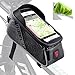 Produktbild Tricodale Fahrrad Rahmentasche, Handy Fahrradtasche MTB Tasche 6,3" Handyhalterung TPU-Touchscreen Wasserdichte Oberrohr Fahrradtasche mit Schützend Abdeckung für iPhone XS/XR/X/8, Samsung S9, Huawei