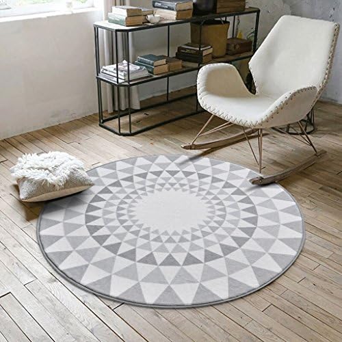 Living room round rugs, modern garden home basket tables and chairs at the end pad, computer desk mats ( Size : 80*80cm-b )