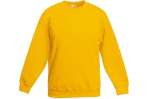 Fruit of the Loom Unisex Fruit of the Loom Kids Classic Set-in Sweatshirt Jumper Ss201 (12/13 Years, Heather Grey)