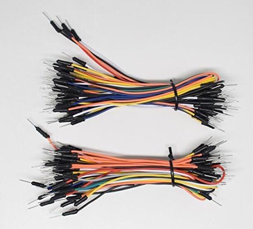 WeiKedz 130pcs Solderless Flexible Breadboard Jumper Wires male to male for Arduino Breadboard