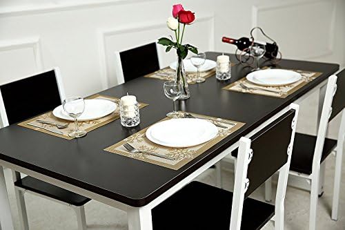 JoHome Set of 8 Heat-proof PVC Placemats,Vinyl Non-slip Washable Table Mats Protector Dining Decoration,45 * 30 CM