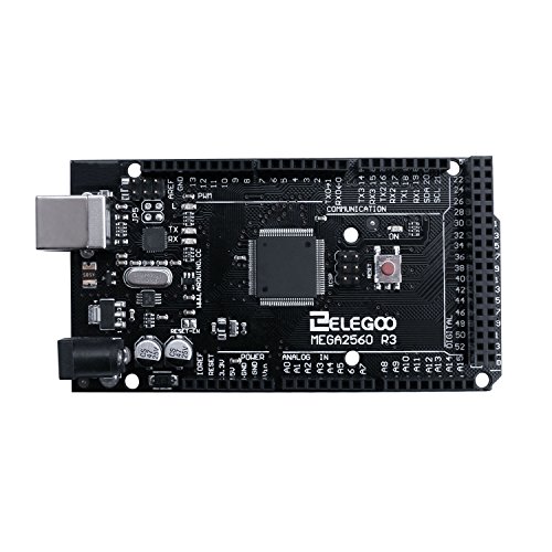 ELEGOO Mega 2560 R3 Tarjeta Mega 2560 Placa con Microcontrolador Basada en el ATmega2560 ATMEGA16U2 con USB Cable Negro Versi  n Compatible con Arduino Mega Kit