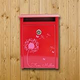 ilka parey wandtattoo-welt® Wandtattoo Briefkastenaufkleber Aufkleber Sticker Blume Pusteblume mit Familiennamen Wunschnamen M1877 ausgewählte Farbe: *dunkelgrau* ausgewählte Größe: *S – 25cm breit x 28cm hoch* - 3