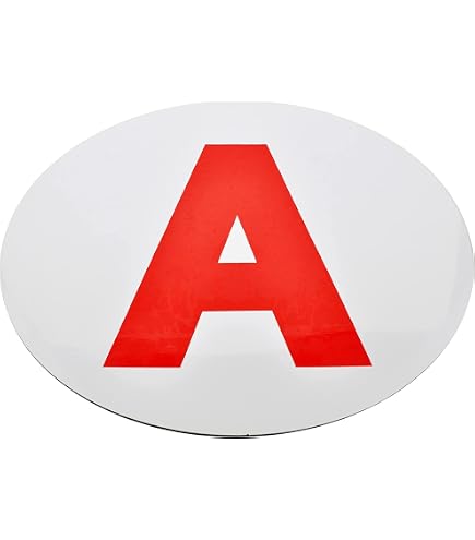 Lot De 2 Disques "A" Jeune Conducteur - Diamètre 15 Cm - Ventouse Pour Pare-brise - Réflexion Nocturne Et Résistance Aux UV