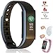 Produktbild MAK-wifi PREMIUM HR Fitness Tracker mit Herzfrequenz und Blutdruckmessung- Bluetooth Fitnessarmband mit Pulsmesser-Wasserdicht Armbanduhr mit Schrittzähler,Schlafüberwachung Uhr, Aktivitätstracker, Anrufen/SMS für Android iOS iPhone Huawei