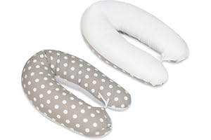 Velinda Coussin d'accouchement d'allaitement pre/Post Natal usages Multiples (Dessin: Pois de Gris)