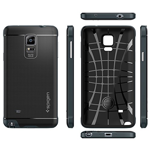 Spigen SGP11119 - Funda para Samsung Galaxy Note 4  Negro Azul oscuro