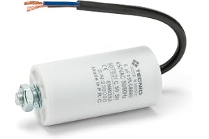 Startkondensator för elmotorer, 450V, kapacitet: 6µF, med 15cm kabel