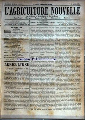 AGRICULTURE NOUVELLE (L') [No 574] du 19/04/1902 - AGRICULTURE PAR MARCHAND ET BERTHOT - HORTICULTURE PAR NANOT - VITICULTURE PAR CANU ET BATTANCHON - CONCOURS GENERAL AGRICOLE PAR VACHER - BRECHEMIN ET TROUDE - VIMEUX ET GUENAUX - NOURRITURE DES ALEVINS DE SALMONIDES PAR ZIPEY - ARBORICULTURE PAR HENRY francais