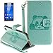 Produktbild Sony Xperia Z2(2014) Neu Design Hülle mit Panzerglas,ISENPENK Original Flip Bookstyle Cover Wasserdicht Shockproof Anti Slip Protection Stoßfest Leather Case mit Standfunktion,3D Panda Muster Pattern Wallet Case mit Intern Karte Schlitz,Outdoor Stoßdämpfend Magnetic Closure Handygürtel Wallet Tasche Schutzhülle Leathertasche für Sony Xperia Z2(2014) 5.2Zoll-[grün]+Panzerglas/Schutzfoile/Scutzglas