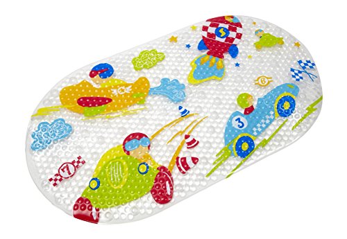 Tippitoes Anti-Slip Bath/Shower Mat Car and Planes Design