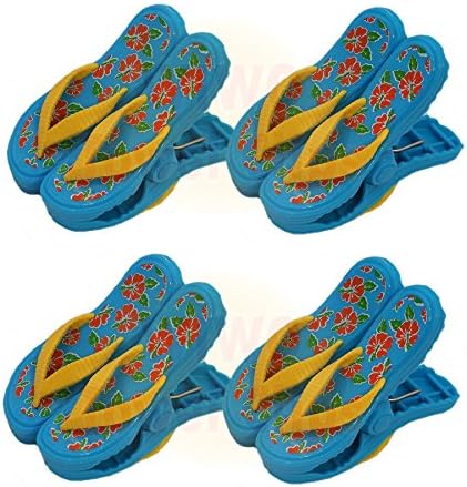 WIWO4 Pairs of Sandal Flip Flop Towel Clips - Tropical