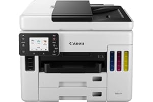 Canon MAXIFY GX7050 Imprimante A4 Couleur pour la Maison et Le Bureau, Imprimante, Copieur, Scanner et Télécopieur Jet d'encre MegaTank Tout-en-Un, sans Fil, Connectivité Wi-FI, Ethernet et USB