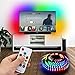 Produktbild XUNATA LED TV Hintergrundbeleuchtung RGB WS2812B 5050 LED Streifen Für 40 bis 60 HDTV LED TV Beleuchtung mit 14keys Remote,Multi Farben,USB Stromversorgung (Wasserdichte IP65, 1m 60LEDs)