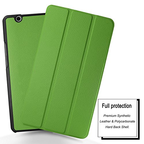 Huawei MediaPad M3 8.4 Hülle, Infiland Ultra Dünn Tri-Fold Smart-Muschel PU Leder Ultra Schlank Superleicht Ständer Smart Shell Cover Schutzhülle Etui Tasche für Huawei MediaPad M3 8.4 Tablet-PC (mit Auto Schlaf / Wach Funktion)(Grün) - 2