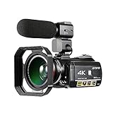 FONCTION IR VISION NOCTURNE: Cet appareil photo 4K Full HD offre une sensibilité supérieure pour capturer de magnifiques images de haute qualité avec moins de bruit dans les conditions de prise de vue sombres et lumineuses à tout moment grâce à la fonction de vision nocturne IR.