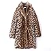 Produktbild Womens Jacke Leopard Print Kunstpelz Winter Revers Wollmantel Trench Langarm Mantel Outwear Damen Slim Parka Trenchcoat PelzmäNtel Daunenjacke Winterjacke Pelzkragen(Mehrfarbig,XXXL/44-46)