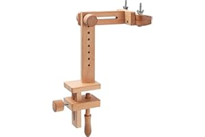 harayaa Soporte de Mesa Bordado Lap Soporte de Madera Punto de Cruz Marco Ajustable de Madera Bordado Estante de pie Escritorio Bordado Marco Herramientas de