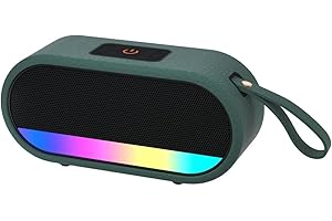 Dyurwa Bluetooth Portatile Potente, Altoparlante Bluetooth con 3 Effetti Sonori Stereo HiFi Bassi, Speaker Bluetooth Accoppiamento TWS 10H di Autonomia, con Luce RGB, Verde