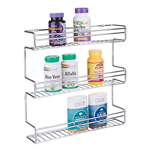 InterDesign 48900EU Classico Wandmontiertes Gewürzregal für die Küche – Chrom, Steel, Chrome, 30,9 x 7 x 32,9 cm - 5