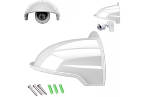 CTXSumTec Universal Sun Rain Shade Camera Cover Shield Wall Mount Bracket Case for Nest/Ring/Arlo/Dome/Bullet Outdoor Security Camera Protection Case (White)