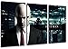 Produktbild Dark Hitman 3-Teilig auf Leinwand, Gesamtformat: 120x80 cm fertig gerahmte Kunstdruckbilder als Wandbild - Billiger als Ölbild oder Gemälde - KEIN Poster oder Plakat