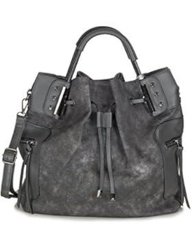 Xuna Damen Handtasche Henkeltasche PU Kunstleder mit Schulterriemen - groß (38 x 34 x 17 cm)