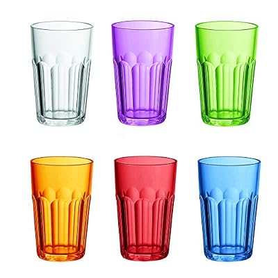 Guzzini 07230652 Set de 6 Verres Meules 420 cc Assortis 41 x 8 cm