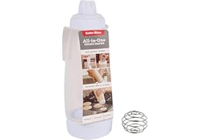 LURORA2021 Dispensador de Masa Manual con Botella de Mezcla Exprimible, Bola de Acero Inoxidable para Sacudir y Crepes Waffles