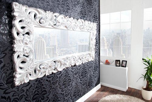 Riesiger Barock Spiegel VENICE silber antik 90x180cm - 3