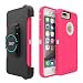 Produktbild iPhone 7 Plus Case, esellerbox, mehrschichtige [Full Body] [Heavy Duty Schutz] stoßabsorbierender/Bumper Case mit integrierter Displayschutzfolie für Apple iPhone 7 Plus (14 cm 2016 Relase) (Pink und Weiß)
